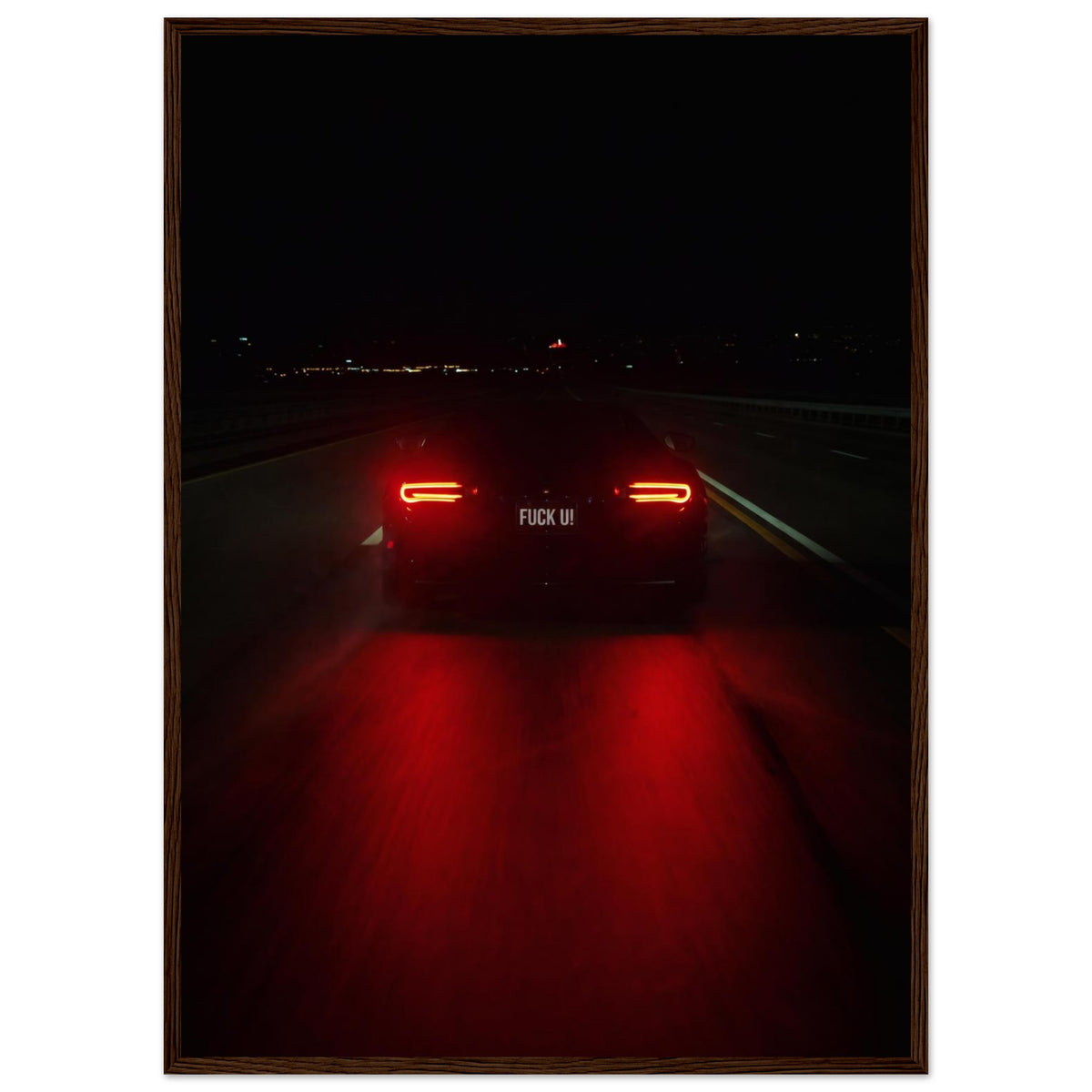 HORSEPOWER, 50×70 cm, dark wood frame