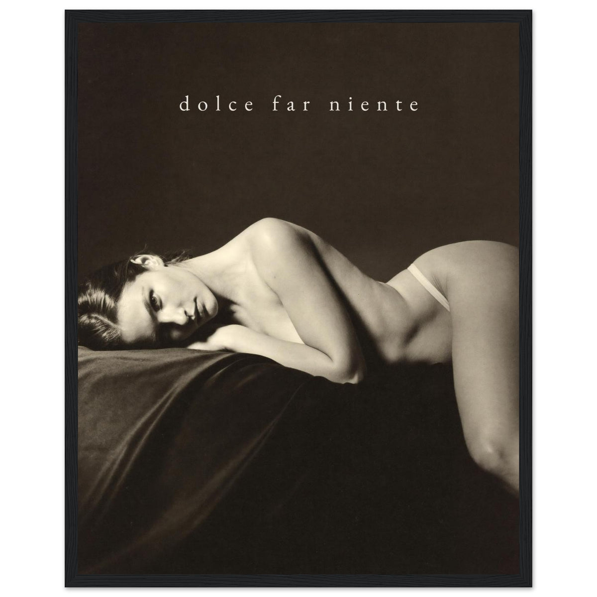 DOLCE FAR NIENTE, 40×50 cm, black frame