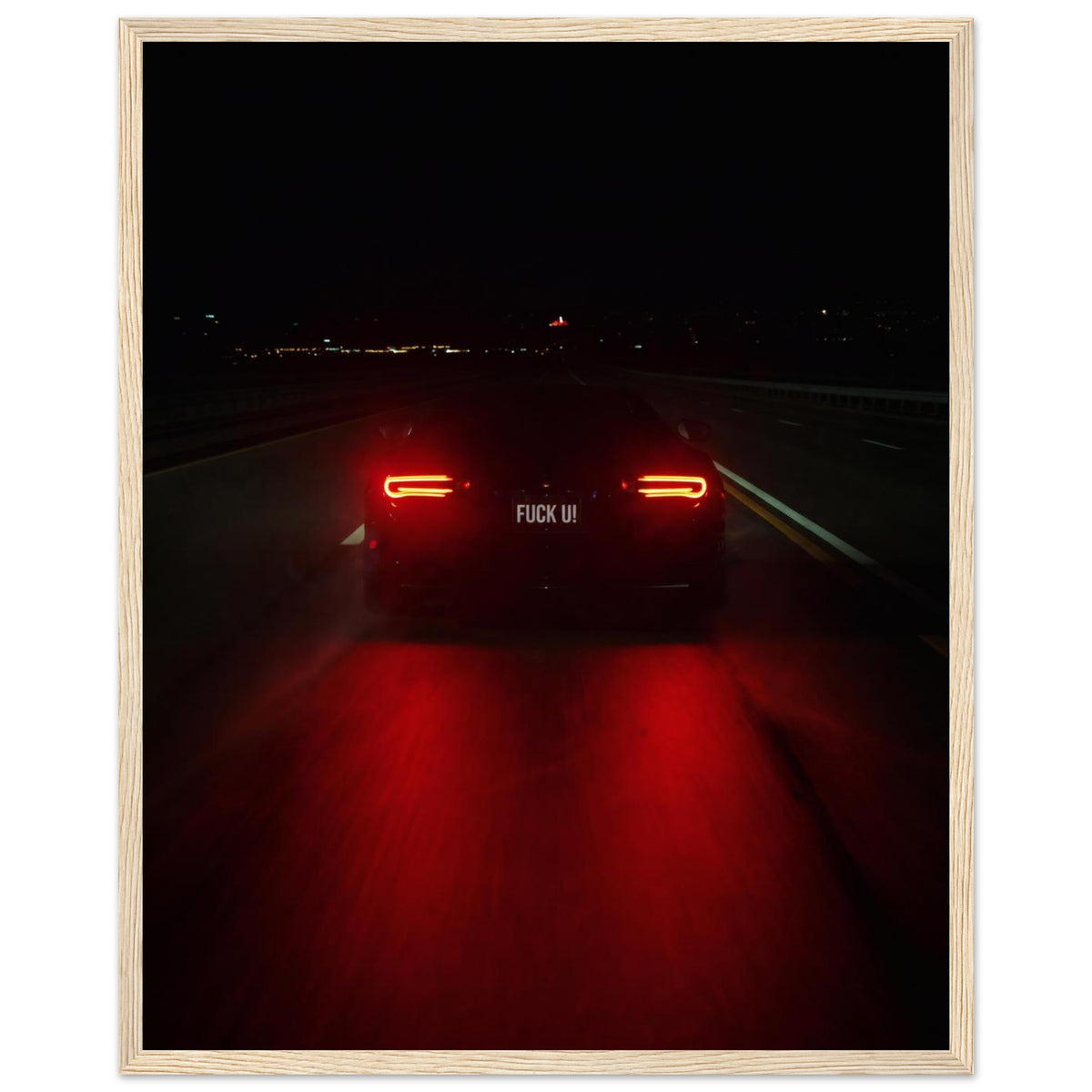 HORSEPOWER, 40×50 cm, natural wood frame