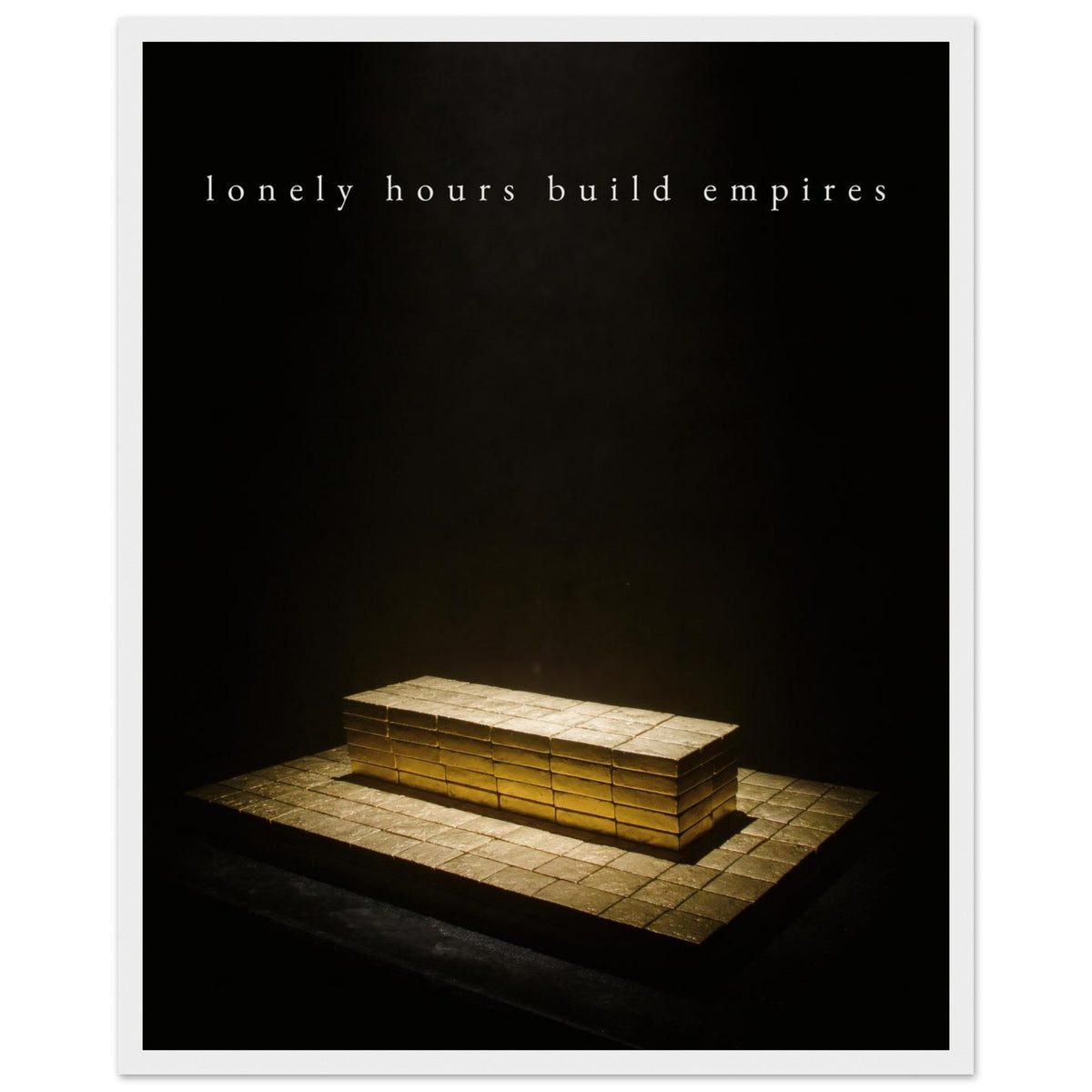 LONELY HOURS, 40×50 cm, white frame