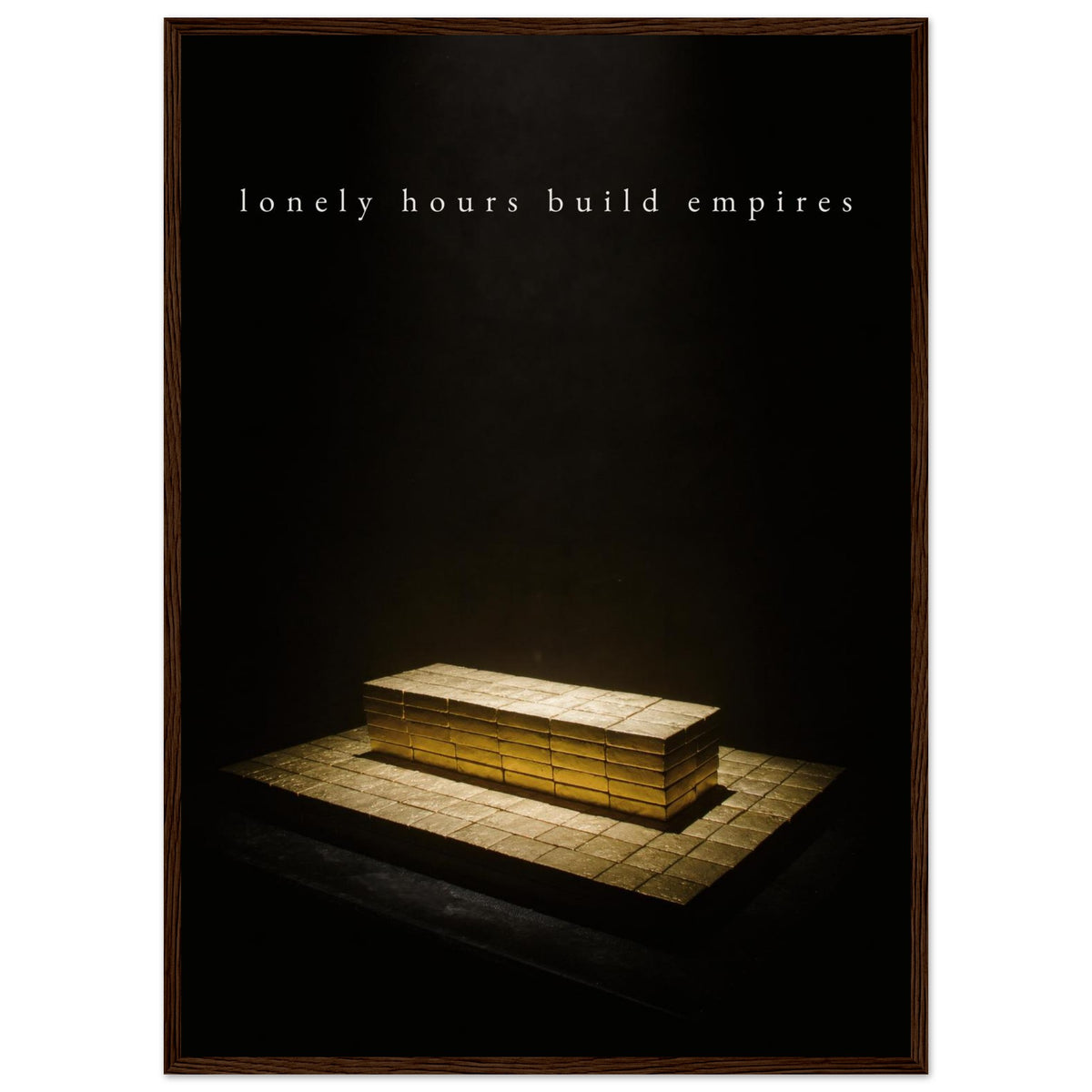 LONELY HOURS, 50×70 cm, dark wood frame