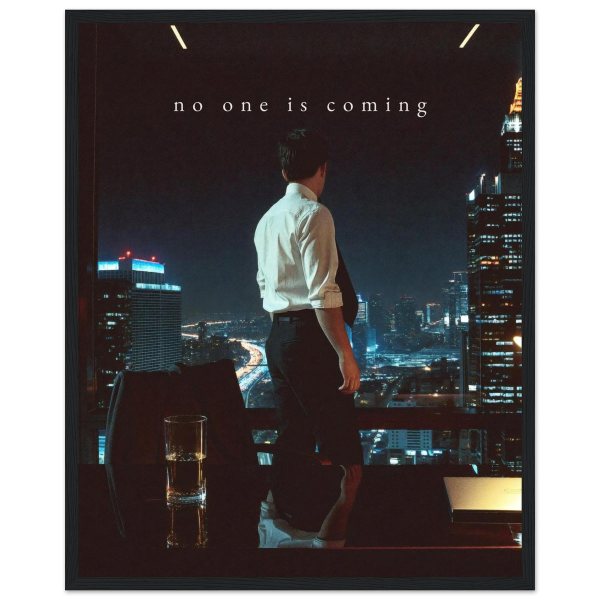 NO ONE IS COMING, 40×50 cm, black frame