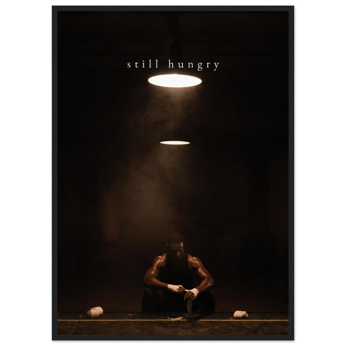 STILL HUNGRY, 50×70 cm, black frame