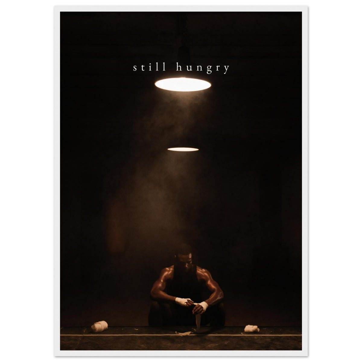 STILL HUNGRY, 50×70 cm, white frame