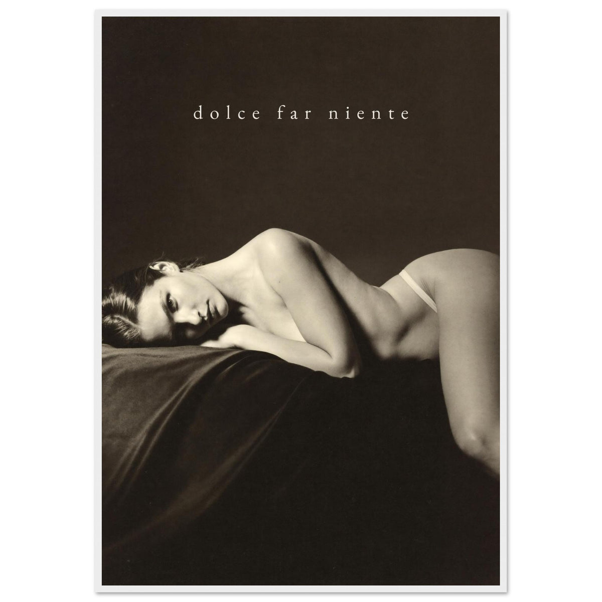 DOLCE FAR NIENTE, 70×100 cm, white frame