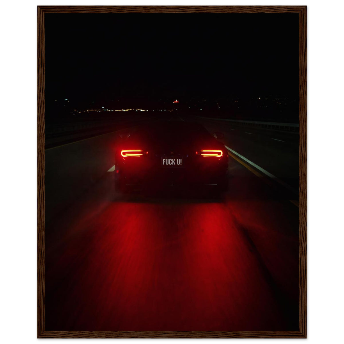 HORSEPOWER, 40×50 cm, dark wood frame