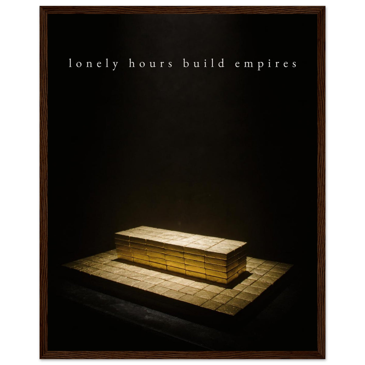 LONELY HOURS, 40×50 cm, dark wood frame